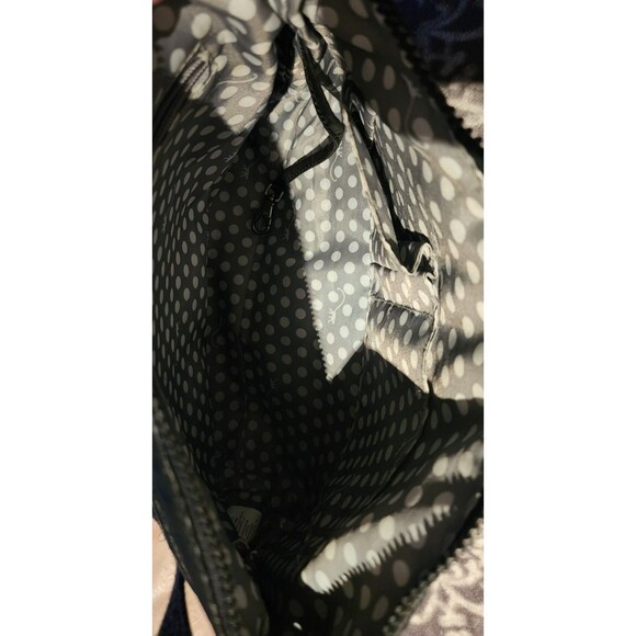 Rare KIPLING Live Light Black Sheen CROSSBODY Nylon FrontFlap Purse ShoulderBag - Picture 8 of 10